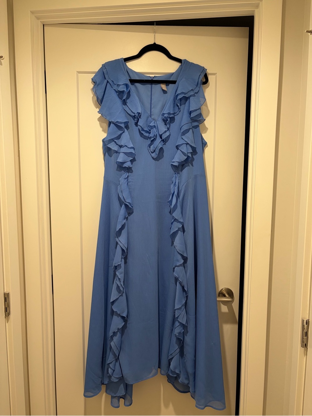 Flounced Chiffon Dress